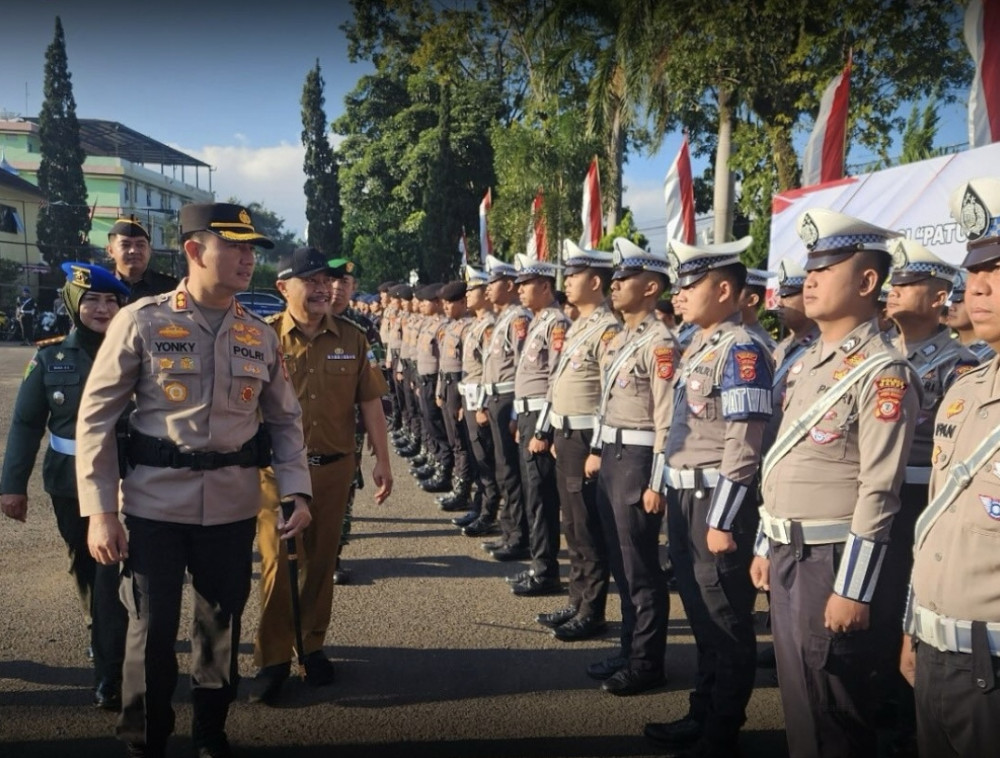 Apel Pasukan Operasi Patuh Lodaya Tahun 2024 Di Garut, Libatkan 1.969 ...